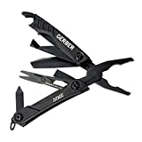 Gerber Gear 30-000469N 12-in-1 Dime Multitool Mini, Needle Nose Pliers Pocket Knife Keychain, Bottle Opener, EDC Gear, Black