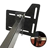 Set of 2 Bed Frame Adapter Brackets for Headboard Extra Heavy Duty,Queen Bed Modification Plate,Headboard Attachment Bracket,Bed Headboard Frame Conversion Kit,with Mounting Bolts (Black)