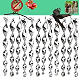 30 PC Package -Repellent Reflective Ornamental Spiral Deterrent to Keep Birds Away. Hanging Wind Twisting Scare Bird Rods Deflectors Decoys. Decorative Bird Deterrent to Protect Home and Garden.