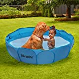 Alvantor Pet Swimming Pool Dog Bathing Tub Kiddie Pools Cat Puppy Shower Spa Foldable Portable Indoor Outdoor Pond Ball Pit 42" x12" Patent Pending
