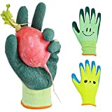 GLOSAV 2 Pairs Toddlers Gardening Gloves, Kids Sized Garden Glove for Yard Work, Non Slip, Flexible, Breathable (Size 2 for 2, 3, 4 Year Old Children)