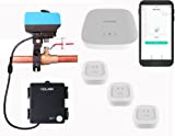 YoLink DIY Automatic Water Leak Detection & Shut-Off Starter Kit, Bulldog Ball Valve Manipulator, Wireless Valve Controller, (3) Leak Sensors, Hub