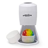 Hawaiian Shaved Ice S900A Snow Cone and Shaved Ice Machine with 2 Reusable Plastic Ice Mold Cups, Non-slip Mat, Instruction Manual, 1-year Manufacturers Warranty, 120V, White