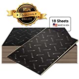 Second Skin Damplifier Pro Premium Car Sound Deadening Material (2mm)  Butyl Rubber Auto Sound Deadener Mat (30 Sq Ft, 18 Sheets)  Made in The USA