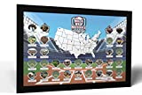 Thunder Bunny Labs Personalized Ballparks Photo Map - Made in America (Black Frame)