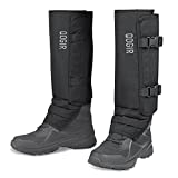 QOGIR Snake Gaiters for Hunting: Durable Snake Guards, Snake Gaiter Leggings for Men & Women, Snake Bite Protection for Lower Legs, Snake Proof Gaiters with Adjustable Size(Black)