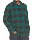 Sonoma Mens Modern Fit Flannel Shirt Green Buffalo Plaid Check (X-Large Tall)