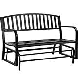 Patio Glider Bench Garden Bench for Patio Outdoor Bench Metal Bench Park Bench Cushion for Yard Porch Clearance Work Entryway