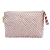 Small Cosmetic Bag,BAGSMART Elegant Roomy Makeup Bags,lipstick pouch,Zipper Pouch,Great Gifts for Women,Travel Waterproof Toiletry Bag Accessories Organizer Gifts (Pink-1 pcs)