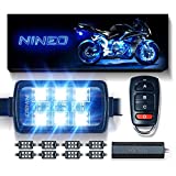 NINEO 8 pcs Motorcycle RGB LED Strip Lights , Multi-Color Neon w/Smart Remote Controller| Compatible with Carts Trikes Cruiser Scooter ATVs UTVs