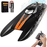 VOLANTEXRC Brushless Remote Control Boat AtomicX 40MPH High-Speed Brushless RC Boat Waterproof RC Boats for Adults with Low Battery Protection Fast RC Boat for Lakes for Adults Toy Gifts (792-6 RTR)