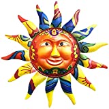 Metal Sun Wall Art, 3D Metal Outdoor Wall Decor Hanging for Home Garden Patio Fence Decorations, 12.7 Inch