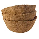 Joen 10 Inch Round Coco Fiber Replacement Liner for Hanging Basket (3 Pieces)