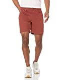 Amazon Essentials Men's Straight-Fit 7" Inseam Stretch 5-Pocket Short, Chestnut Brown, 34