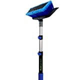 EVERSPROUT 1.5-to-3 Foot Scrub Brush | Built-in Rubber Bumper | Lightweight Extension Pole Handle | Soft Bristles wash Car, RV, Boat, Solar Panel, Deck | Shower Brush for Cleaning | Floor Brush