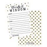 50 Gold Dot Words of Wisdom Advice Cards, Use As Graduation Advice Cards, Marriage or Wedding Advice Cards, Guest Book Alternative, Bridal or Baby Shower Party Games, Boy or Girl Baby Predictions