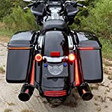 CUSTOM DYNAMICS Sequential Low Profile BAGZ Saddlebag Lights for 14-UP Harley Davidson Touring Models (SMOKE LENS)