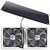 Solar Panel Fan Kit , Antpay 10W Weatherproof Dual Fan with 11Ft/3.5m Cable for Small Chicken Coops, Greenhouses, Sheds,Pet Houses, Window Exhaust