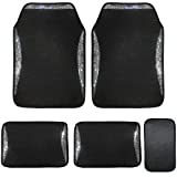 Shiny Bling Diamond Waterproof Anti Slip Car Floor Mats for Girls&Women,Upgraded Design with Friction ,Rhinestone Breathable Universal Mats for Vehicles