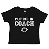Put Me in Coach Future Football Player Baby Infant Toddler Tee Shirt (Assorted Colors) Black