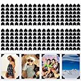 Pajean 720 Pieces Photo Corners Self Adhesive Black Photo Corners for Scrapbooking and Stamping Supplies DIY Scrapbook Stickers Album Diary Personal Journal Diary Organizer (Black)