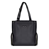Kiinde Anika Breast Pump Bag with Cooler Pocket, Laptop Compartment, Professional and Stylish, Large Capacity, Easy to Clean, Black with Grey Interior