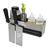 BBQMFG Griddle Caddy for Blackstone 36"/ 28"/ ProSeries/Air-Fryer Combo and Prep Cart, Full Stainless Steel Structure, Blackstone Griddle Accessories Organizer with Magnetic Tool Holder
