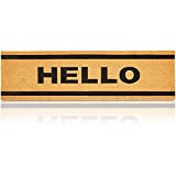 Hello Long Entry Way Doormat, Nonslip Natural Coco Coir Mat (17 x 60 in)