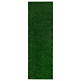 Sweethome Meadowland Collection Indoor and Outdoor Green Artificial Grass Turf Runner Rug 2'7" X 9'10" Green Artificial Grass/Pet mat with Rubber Backed