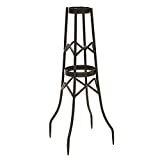 Achla Designs GBS-12, Large Wrought Iron Toadstool Stand, 21 1/2-in H, Graphite