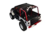 SPIDERWEBSHADE Jeep Wrangler Mesh Shade Top Sunshade UV Protection Accessory USA Made for Your TJ (1997-2006) in Black