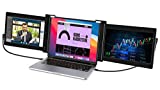 Vodzsla Triple Portable Monitor for Laptop,Full HD IPS 11.6'' Dual Monitor Laptop Screen Extender,HDMI/USB/Type-C Plug and Play Gaming Laptop Monitor for 13.3-16 Windows Chrome Mac Laptop