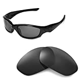 Walleva Replacement Lenses Or Lenses With Rubber for Oakley Straight Jacket Sunglasses - 41 Options Available(Black - Polarized)