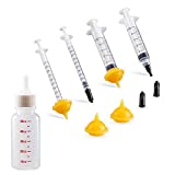 TML Pet Nursing Bottle, Nursing Bottle Kits, Replacement Nipple Mini Cat Feeding Bottle for Newborn Kittens, Puppies, Rabbits, Small Animals