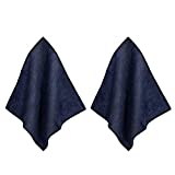 Magnetic Cleaning Cloth, Magnetic Microfiber Dry Erase Towel, Whiteboard Cleaning Cloth for Dry Erase Board, Whiteboard, Chalkboard, Kitchen, Black 10" x 10", 2-Pack