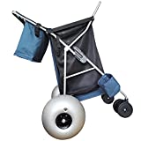 CRESTWALKER Heavy Duty Foldable Beach Cart with Big 13" Balloon Wheels for Sand, Folding Buggy with Large Polyurethane Tires