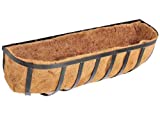 LAVZAN 2Pcs 30 inch Window Basket Liners,Pre-Formed Replacement Trough Coco Coir Coconut Liner with Soil Moist for Window Basket(Liners Only, Basket Not Included)