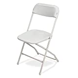 EventStable TitanPRO White Plastic Folding Chair - Lightweight Foldable Outdoor Chair - Durable Patio Chairs - Chairs Set for Parties Banquet Events - 100 Pack