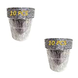 (20 Pack) Grease Bucket Liner Compatible with Pit Boss Grills 67292 Foil, for Oklahoma Joe's 9518545P06, for Rec Tec Large Bucket & Other Grill Bucket Accessories l Disposable Aluminum