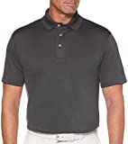 PGA TOUR mens Airflux Solid Mesh Short Sleeve Polo Shirt, (Sizes - 4xl) Golf Shirt, Asphalt, XX-Large Big US
