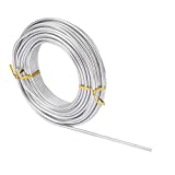 Pandahall 6 Gauge Aluminum Wire 4mm Thickness Silver Color Flexible Metal Floral Wrapping 16m/52Ft Manual Arts Jewelry Making Wire for DIY Crafts