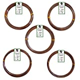 Anodized Aluminum Bonsai Training Wire 5-Size Starter Set with Canvas Bag - 1.0mm, 1.5mm, 2.0mm, 2.5mm, 3.0mm (147 feet total) - Choose Your Color (5 Sizes, Brown)