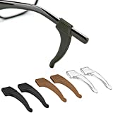 Anti-Slip Glasses Ear Hook Grip - 3 Pack - Stretch Fit for Sunglasses and Glasses (Tricolor)