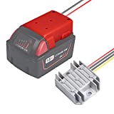 Battery Adapter & 12V Regulator for Milwaukee 18V Li-ion Battery Power Source Converter Buck Converter Power Wheels Adaptor DIY Robotics Step Down 18V-12V 3A