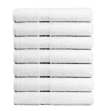 COTTON CRAFT Simplicity Bath Towels Set - 7 Pack 27x52- 100% Cotton Bath Towel - Quick Dry Lightweight Absorbent Soft Everyday Luxury Hotel Spa Gym Shower Beach Pool Camp Travel Dorm Easy Care - White