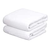 JML Bath Towels (2 Pack, 30"x60"), White Fleece Bath Towel, Luxury Hotel & SPA Towel Sets - Super Soft and Absorbent, Lint Free, Fade Resistant Oversized Bath Towel, Coral Fleece White