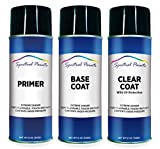 Spectral Paints Compatible/Replacement for Honda NH658P Graphite Pearl 12 oz. Aerosol Primer Spray Paint and Clear Coat