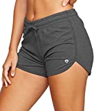 Colosseum Active Women's Simone Cotton Blend Yoga and Running Shorts (Black, Large)