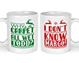 Todd and Margo Christmas Mugs | National Lampoon Christmas | Funny Christmas Mugs Set | Ugly Sweater | Funny Mug Gift Idea