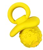 WantChew Latex Dog Squeaky Chew Toy Pacifier 4.33" (Yellow)